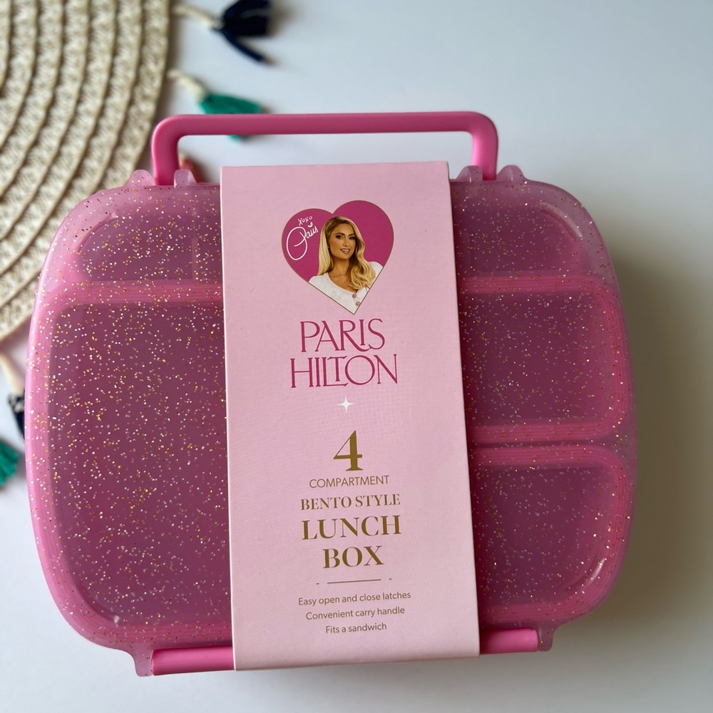 Paris Hilton 4 Compartment Lunchbox Pink NEW